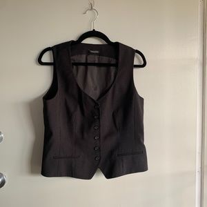 Y2K Black Pinstripe Vest / Waistcoat